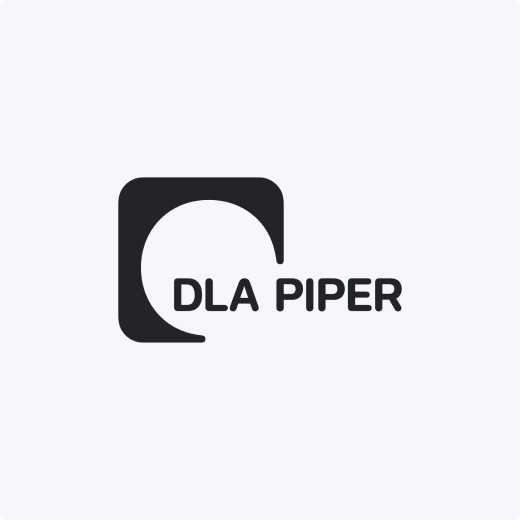 DLA Piper logo, representing corporate legal services for entrepreneurs, startups, and multinational businesses in Dubai.