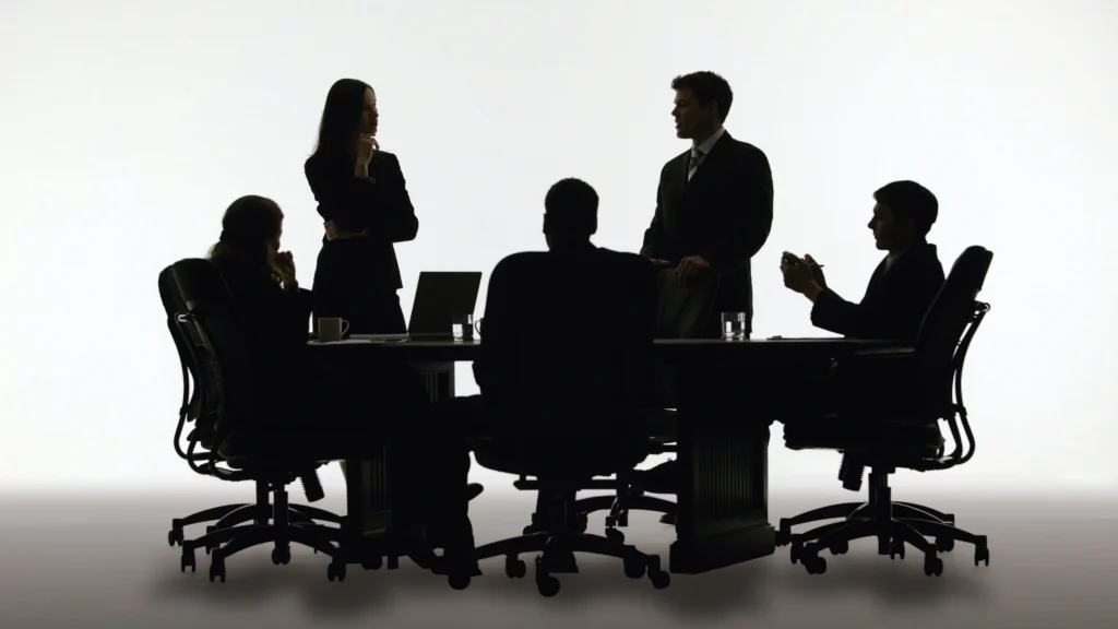 a council meeting taking place