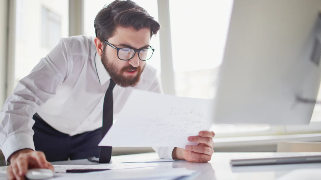 man confused because of issues with work